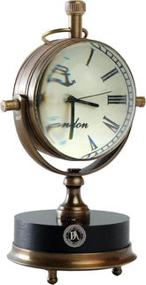 Vintage Brass Table Decorative Clock Decor Anitque